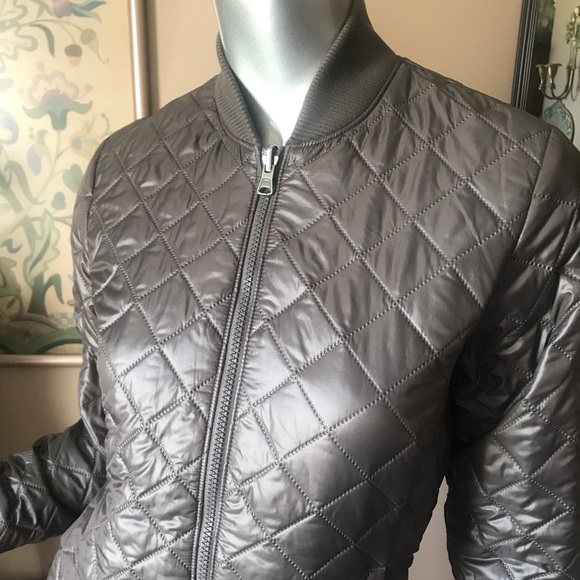 Columbia Omni-Heat Interchange Puffer Bomber Jacket Women’s XS Taupe Grey/Brown - Picture 6 of 16